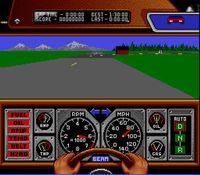 une photo d'Ã©cran de Race Drivin sur Nintendo Super Nes